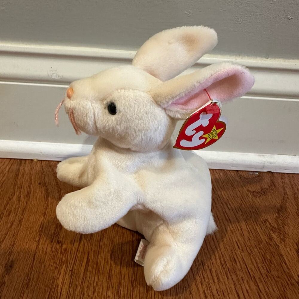 Nibbler (1998) Ty Beanie Babies Bunny Rabbit Plush Toy Authentic Collectible